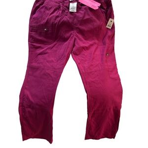 Koi Lite Slim Fit Mechanical Stretch Vibrant Pink Scrub Pants